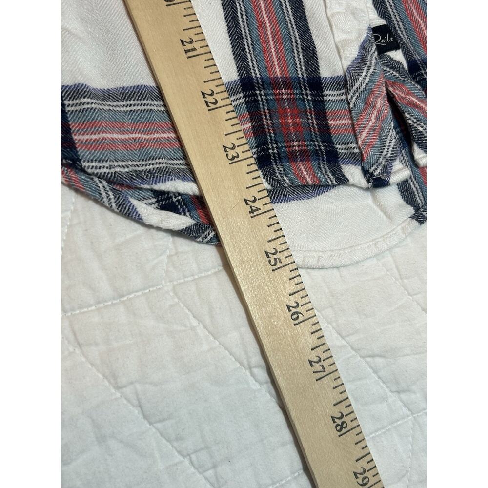 Rails Hunter Plaid Button Down Shirt blue red Women’s Size Small long sleeve - Picture 4 of 7